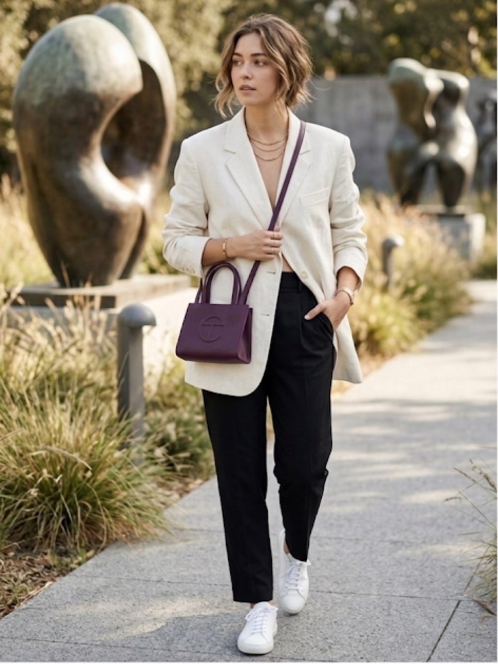 Telfar | Eggplant small Crossbody mini Tote